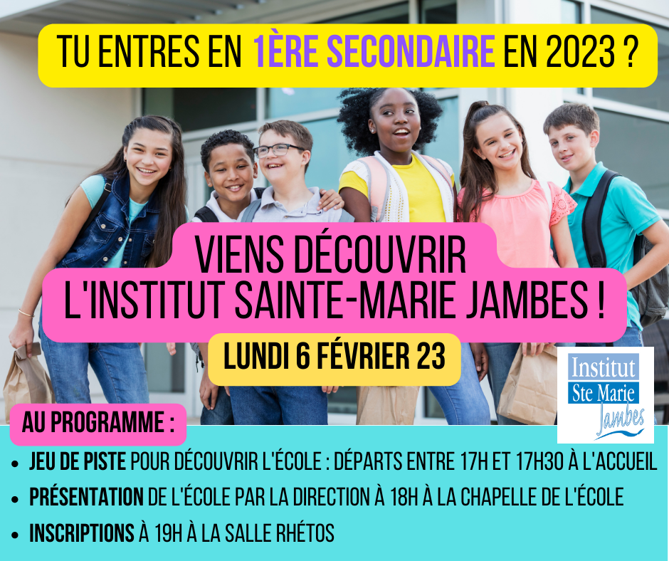 S'inscrire à l'Institut Sainte-Marie Jambes | Institut Sainte-Marie Jambes